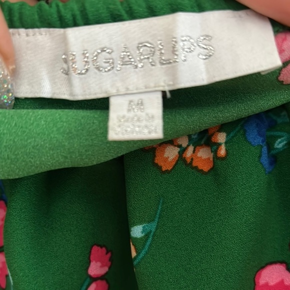 Sugarlips Floral Off-Shoulder Blouse Women’s Flowy Ruffle Boho Fairy Feminine - Picture 5 of 7